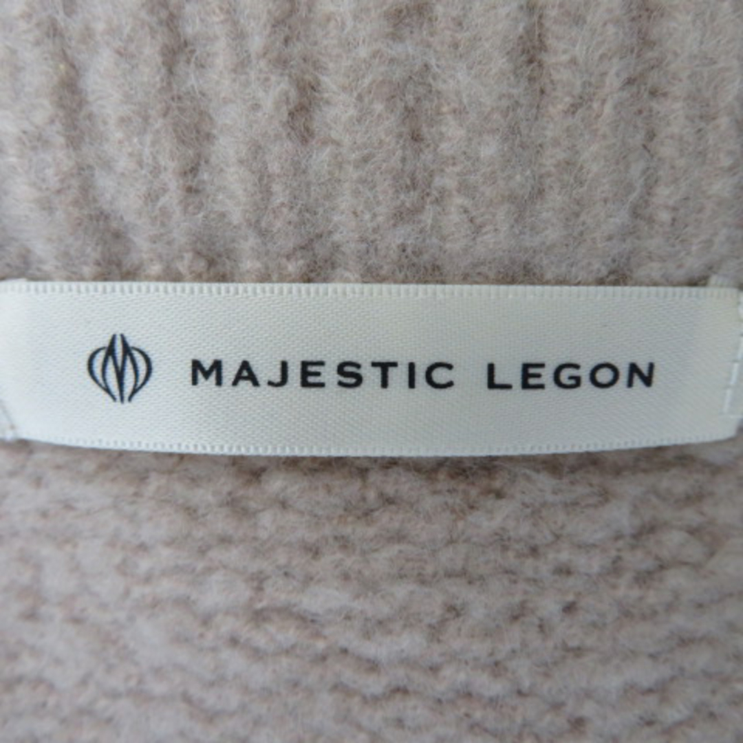 MAJESTIC LEGON(マジェスティックレゴン)のマジェスティックレゴン ニットワンピース ミニ丈 長袖 M ピンクベージュ レディースのワンピース(ミニワンピース)の商品写真