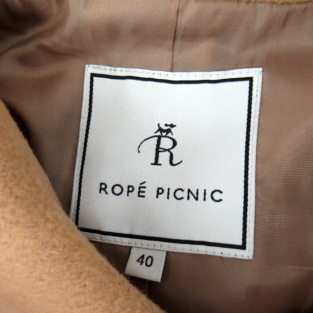 Rope' Picnic(ロペピクニック)のロペピクニック ステンカラーコート ロング丈 ウール 40 ライトブラウン レディースのジャケット/アウター(その他)の商品写真