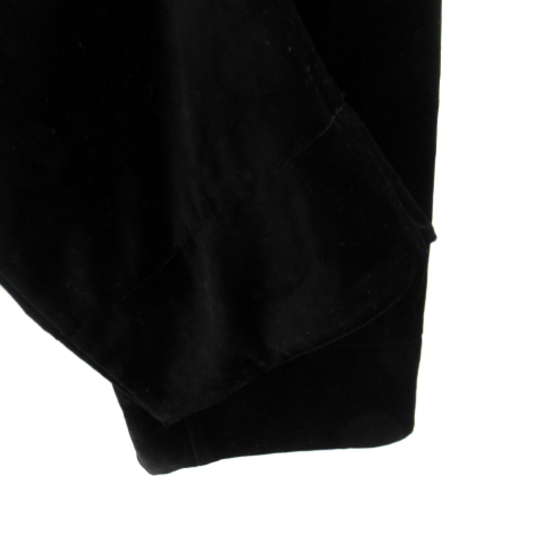 PLST(プラステ)のプラステ ベロアパンツ ストレートパンツ ロング丈 XXS 黒 ブラック レディースのパンツ(その他)の商品写真