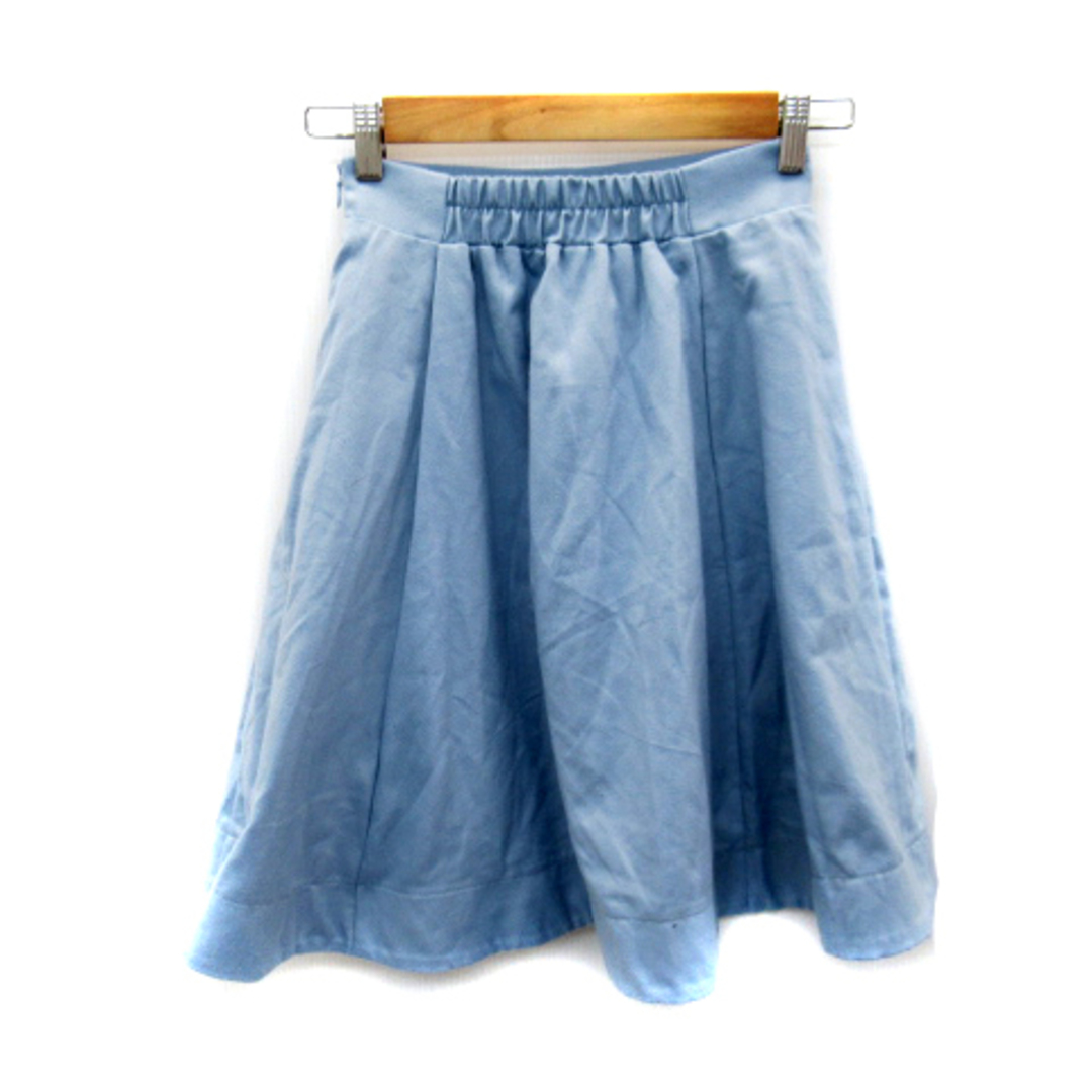 titty&co(ティティアンドコー)のティティー&コー フレアスカート ひざ丈 F 水色 ライトブルー /SY15 レディースのスカート(ひざ丈スカート)の商品写真