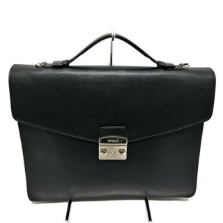 フルラ(Furla)のフルラ ビジネスバッグ美品  黒 レザー(ビジネスバッグ)