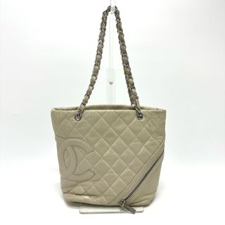 シャネル(CHANEL)のシャネル CHANEL CC ココマーク A34317 カンボンライン コットンクラブ チェーン カバン ショルダーバッグ レザー ホワイト(ショルダーバッグ)