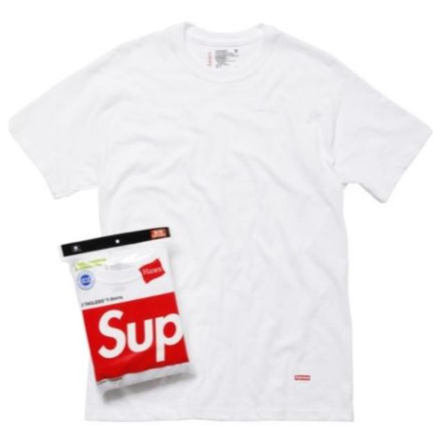 Supreme(シュプリーム)の送料無料！Supreme hanes Ｔシャツ白Ｓ正規品 メンズのトップス(Tシャツ/カットソー(半袖/袖なし))の商品写真