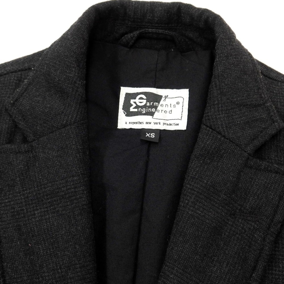 【中古】エンジニアードガーメンツ Engineered Garments ウール チェック 中綿 カジュアルジャケット  グレーxブラック【サイズXS】【メンズ】