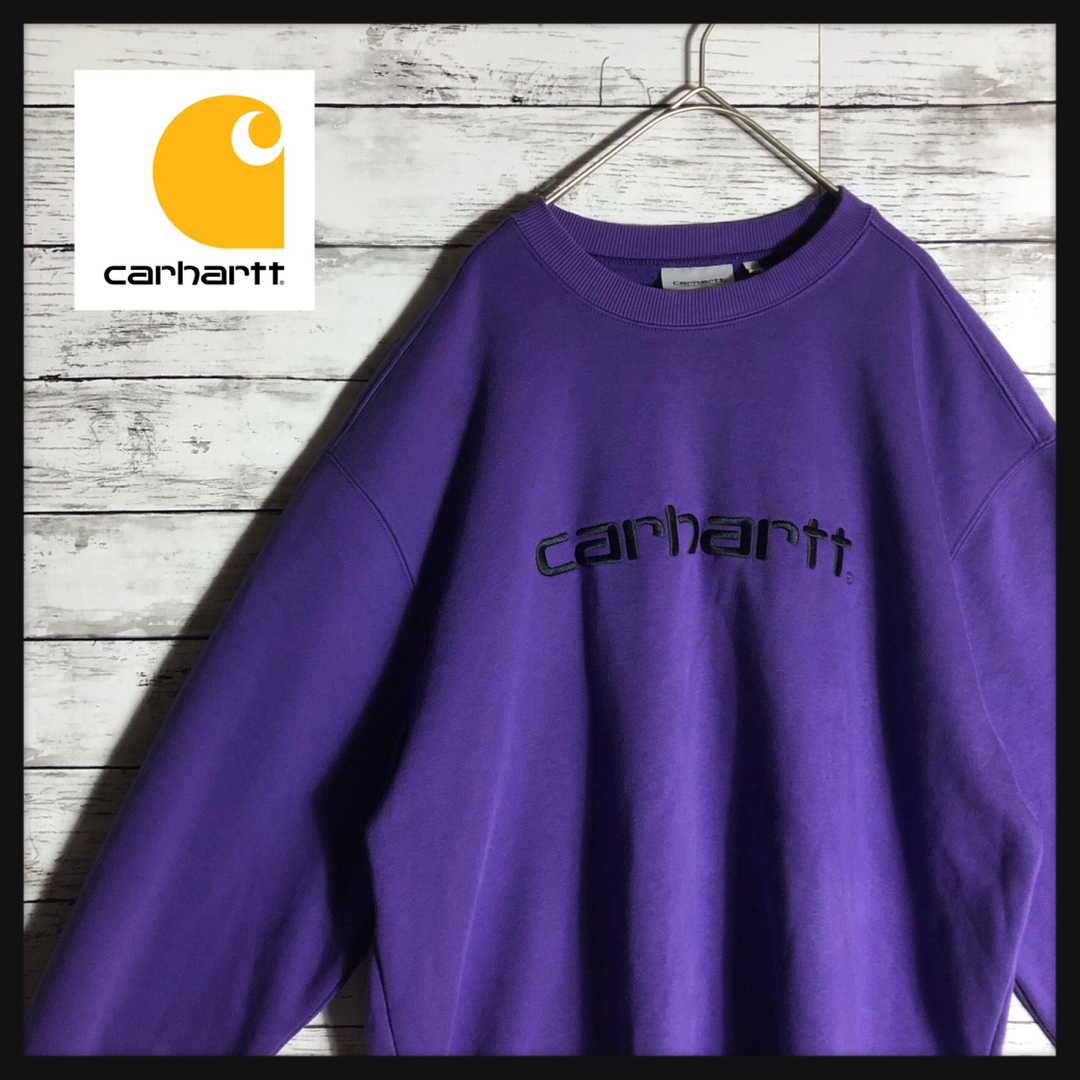 【希少カラー】 Carhart  WIP センター刺繍ロゴ 入手困難 スウェット