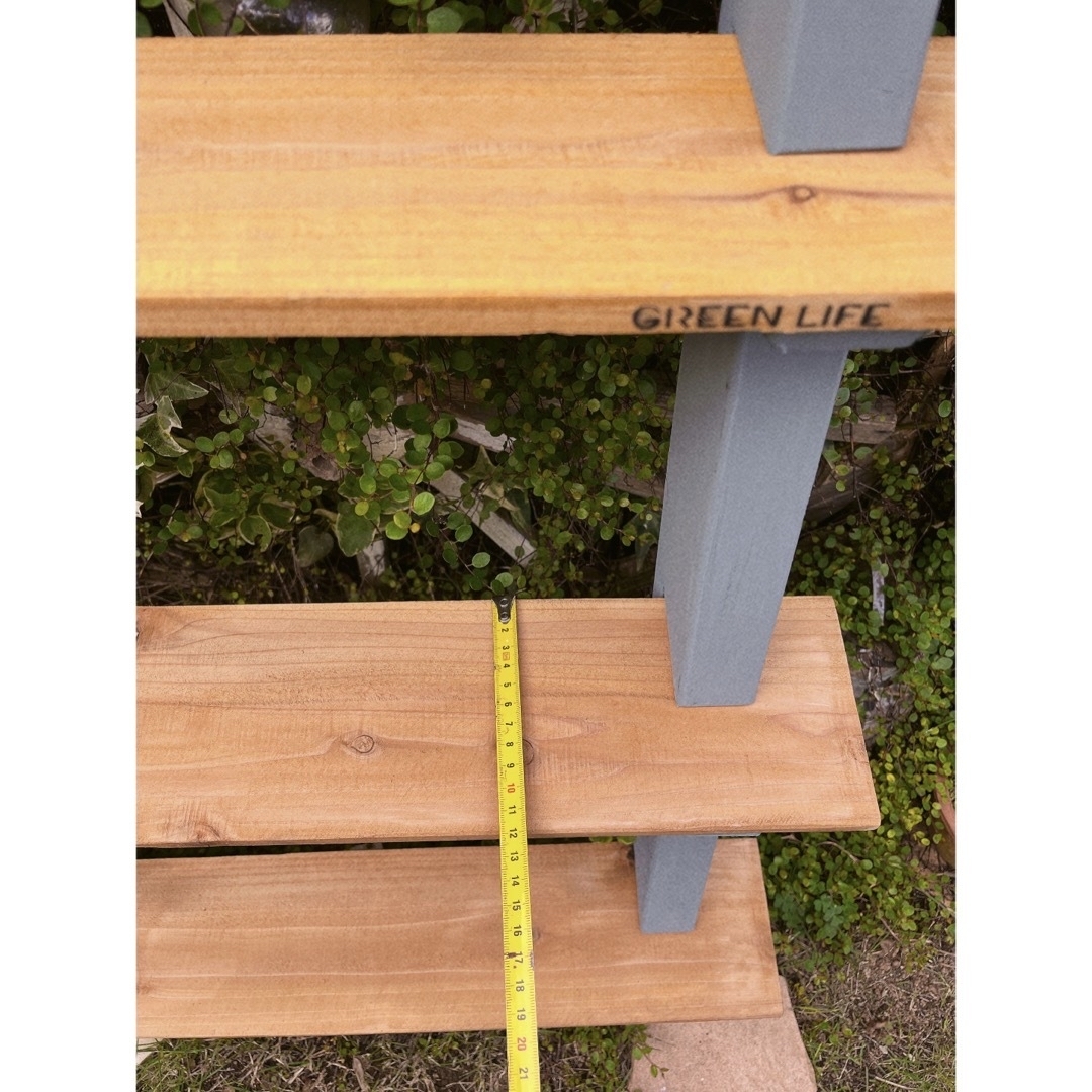 ネジ釘不要　簡易組み立て式　ハンドメイド　ラダーラック ハンドメイドのフラワー/ガーデン(その他)の商品写真