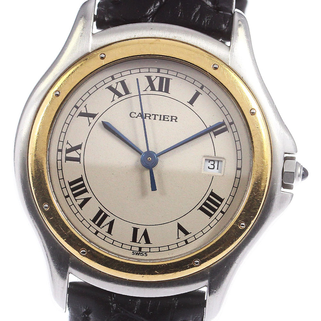 Cartier(カルティエ)のジャンク カルティエ CARTIER パンテール クーガーLM デイト クォーツ レディース _619453【ev20】 レディースのファッション小物(腕時計)の商品写真