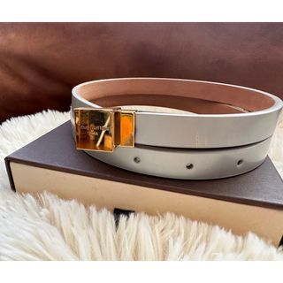 【LOUIS VUITTON】ルイビトン ベルト レディース 細身 シルバー色