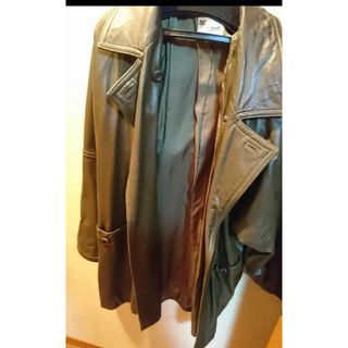 angel leather レザーコート(トレンチコート)