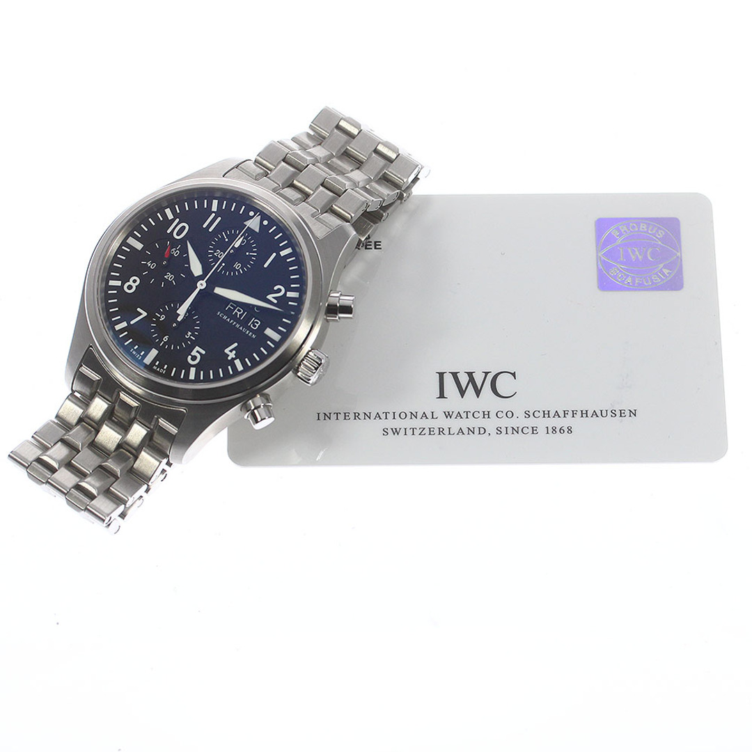 IWC IWC SCHAFFHAUSEN IW371704 パイロットウォッチ クロノグラフ デイデイト 自動巻き メンズ 美品 保証書付き_771749