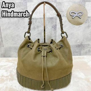 アニヤハインドマーチ(ANYA HINDMARCH)の【希少】アニヤハインドマーチ ハンドバッグ フリンジ カーキ A4収納可アニヤハ(ハンドバッグ)