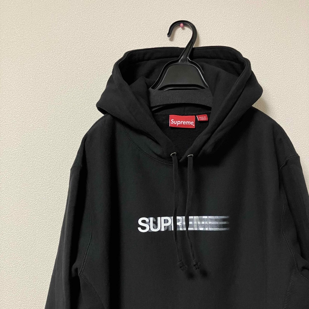 Supreme Motion Logo Hooded Sweatshirt 黒L