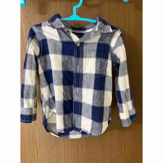 ベビーギャップ(babyGAP)のbaby GAP 長袖　チェック　シャツ(Tシャツ/カットソー)