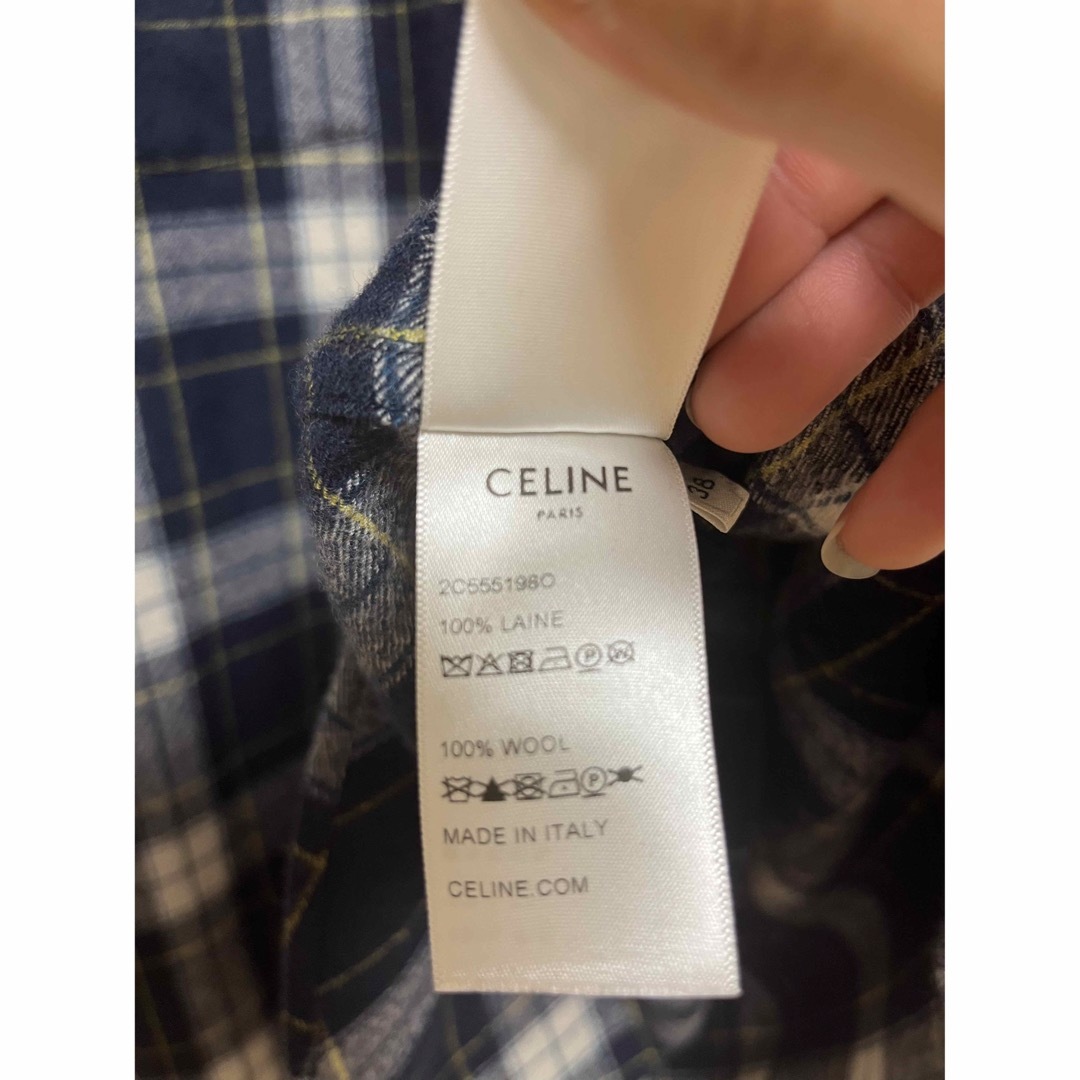 CELINE - セリーヌ 21aw ルーズチェックシャツ 38 リサ着用の CELINE - セリーヌ 21aw ルーズチェックシャツ 38 リサ着用の