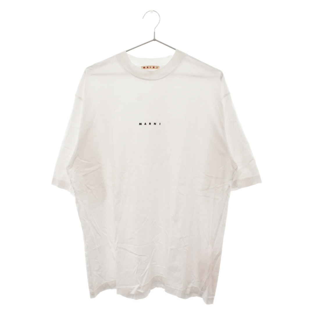 MARNI マルニ 22SS ミニロゴ コットン クルーネック 半袖 Tシャツ カットソー ホワイト HUMU0223P1