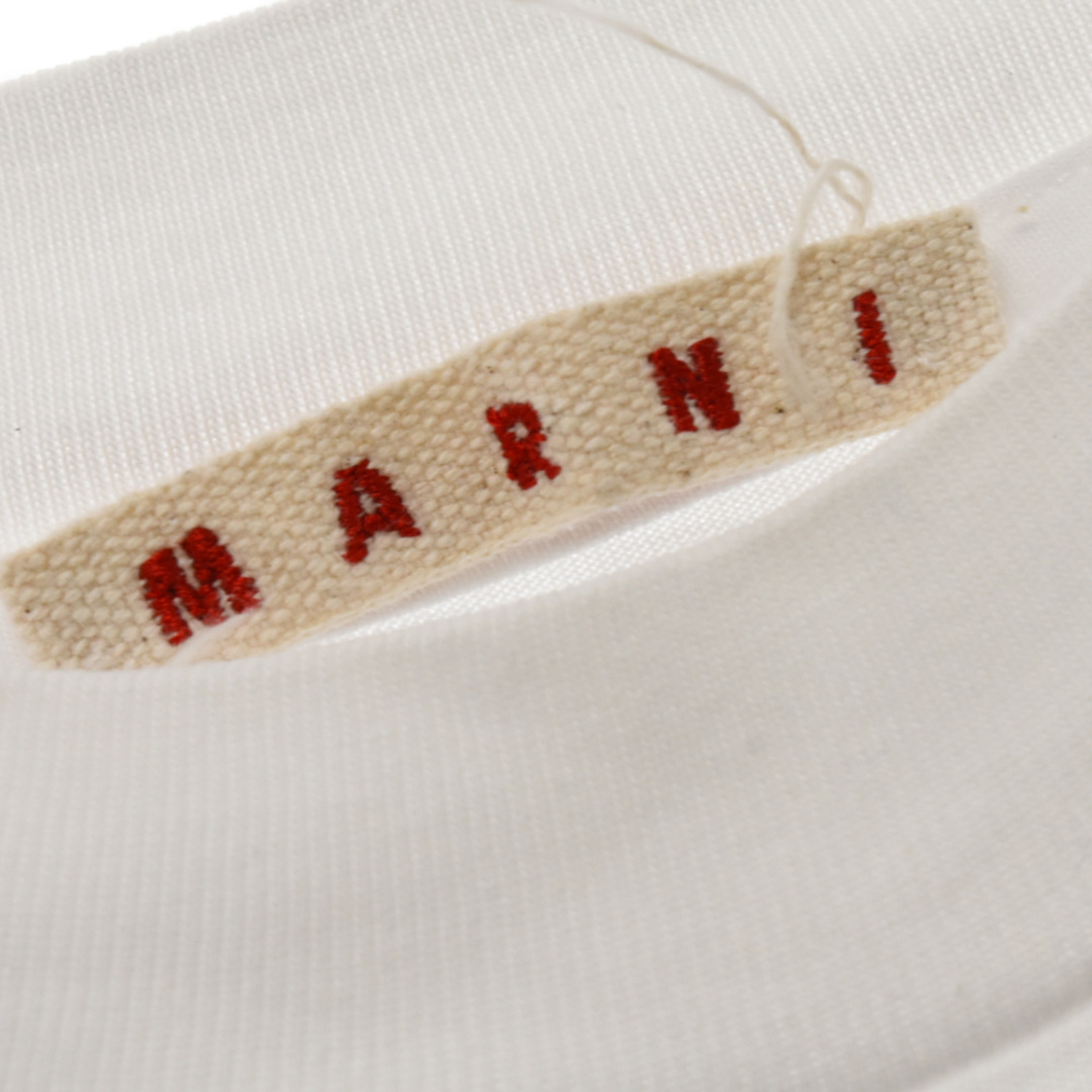 MARNI マルニ 22SS ミニロゴ コットン クルーネック 半袖 Tシャツ カットソー ホワイト HUMU0223P1