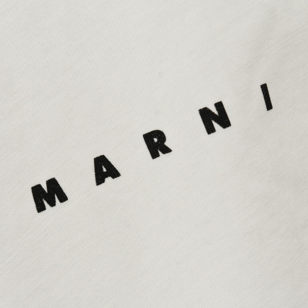 MARNI マルニ 22SS ミニロゴ コットン クルーネック 半袖 Tシャツ カットソー ホワイト HUMU0223P1