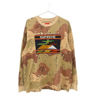 SUPREME シュプリーム 19SS Needlepoint patch ニードルポイントパッチ 長袖シャツ カモ柄 カーキ