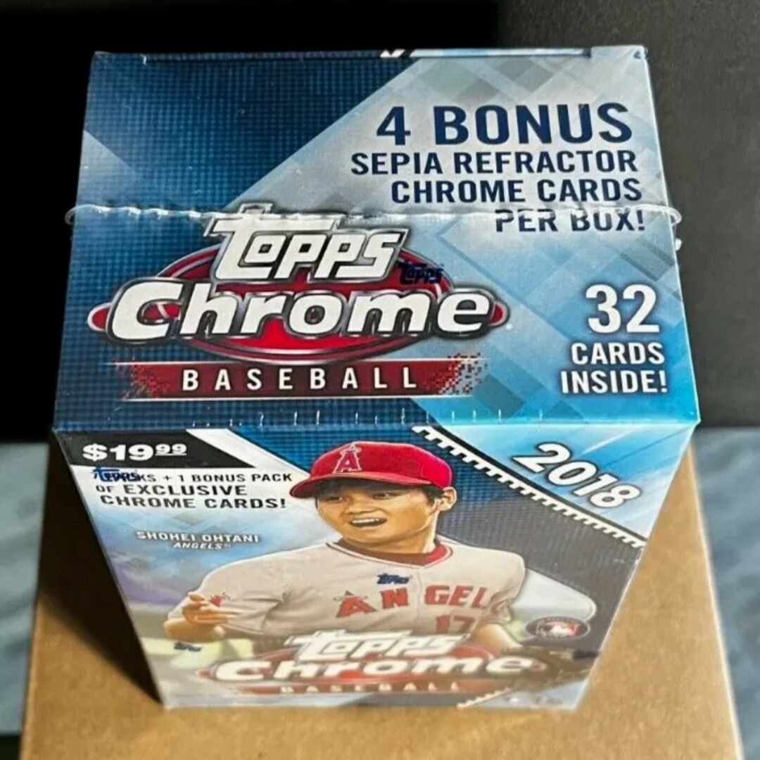 箱には少しへこみがございますラスト　大谷翔平　2018 Topps chrome クロームボックス  box