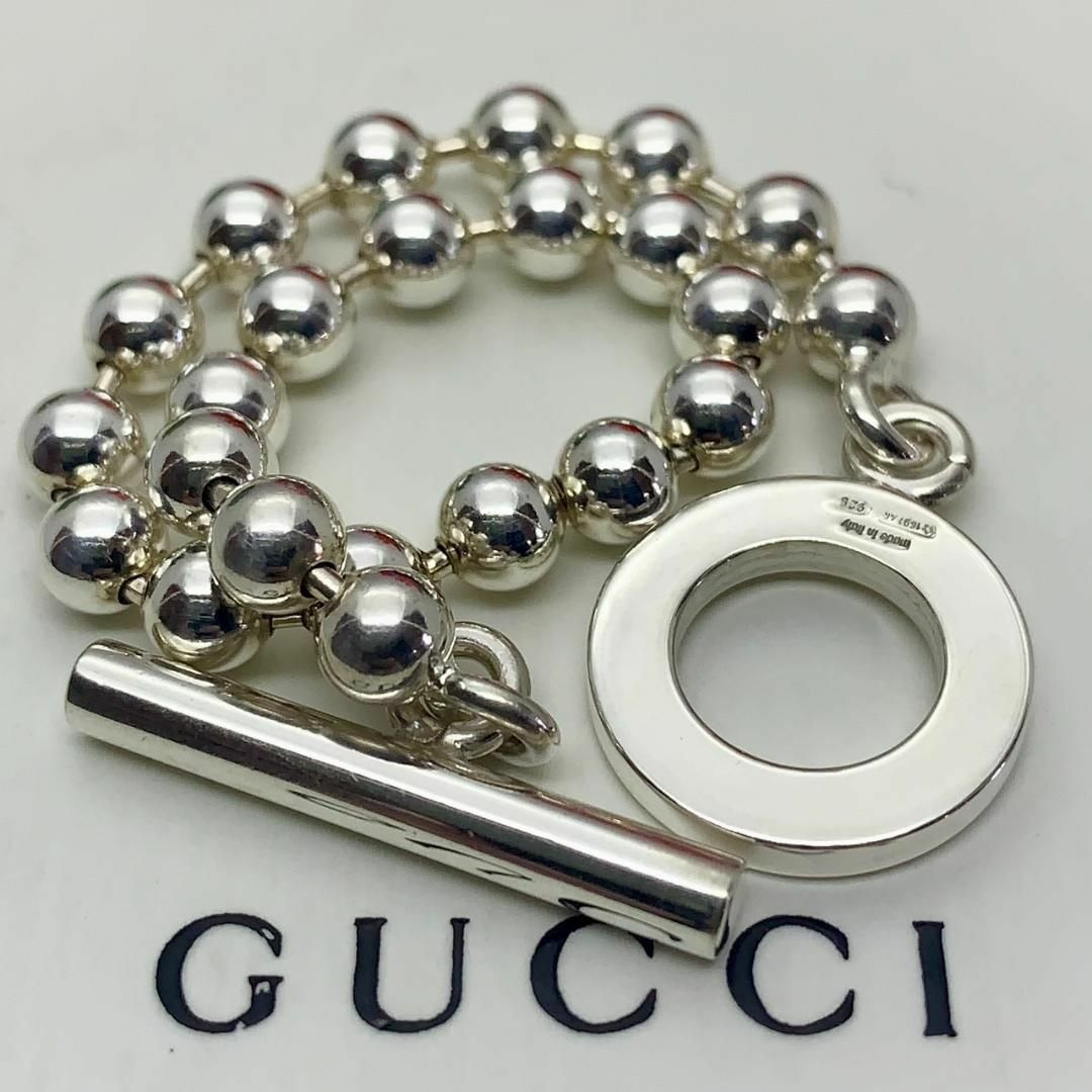 Gucci - 455 極美品 GUCCI グッチ ポールチェーン ブレスレット 16.5