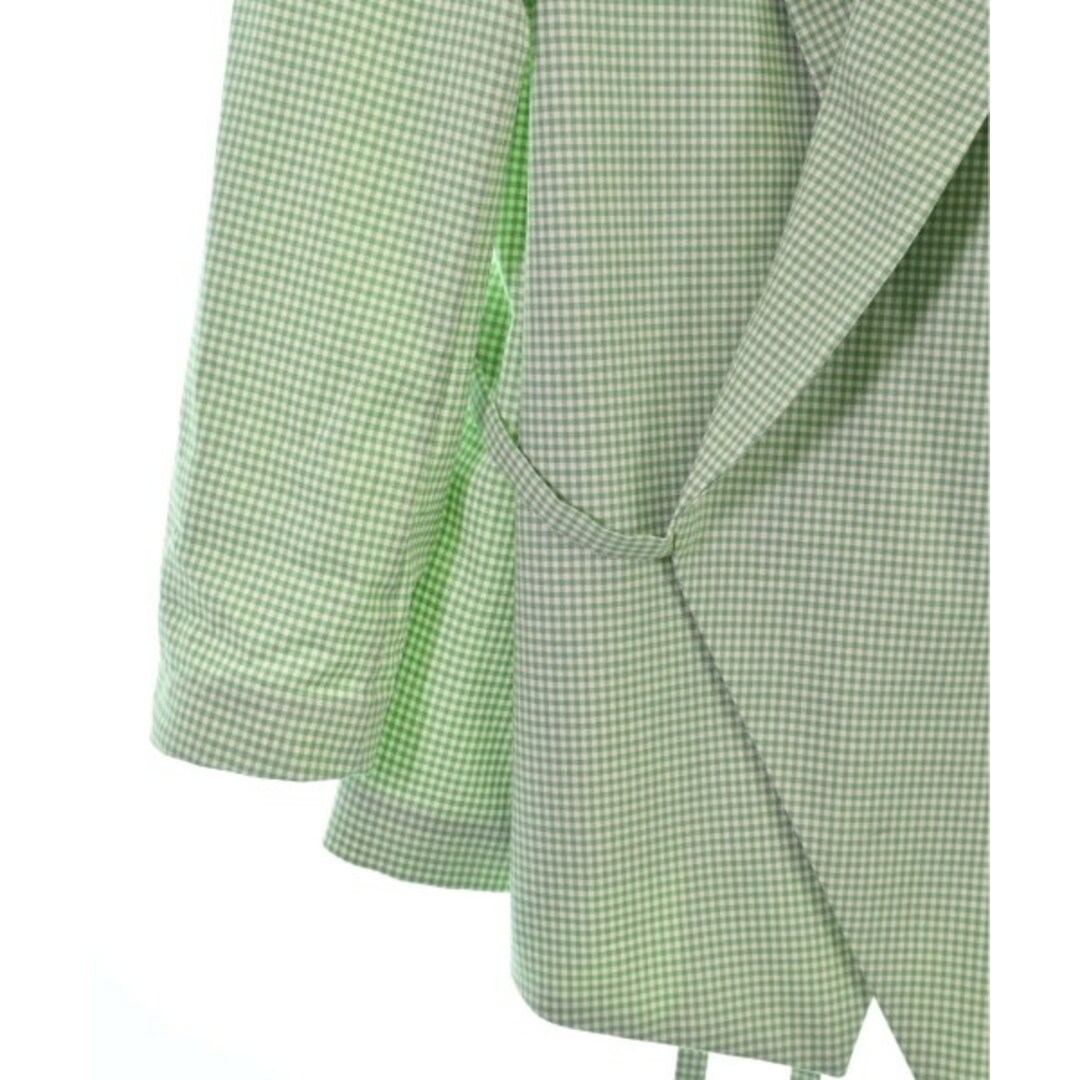 CABANA(カバナ)のCabana カバナ カジュアルジャケット 38(M位) 緑x白(チェック) 【古着】【中古】 レディースのジャケット/アウター(テーラードジャケット)の商品写真