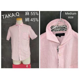 タカキュー(TAKA-Q)のTAKAQ タカキュー リネンシャツ メンズ 半袖シャツ Medium(シャツ)