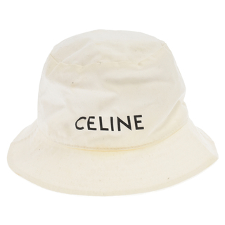 セリーヌ(celine)のCELINE セリーヌ 22SS Hedi Slimane LOGO BUCKET ロゴプリントコットンバケットハット 帽子 2AU5B968P ブラック(ハット)