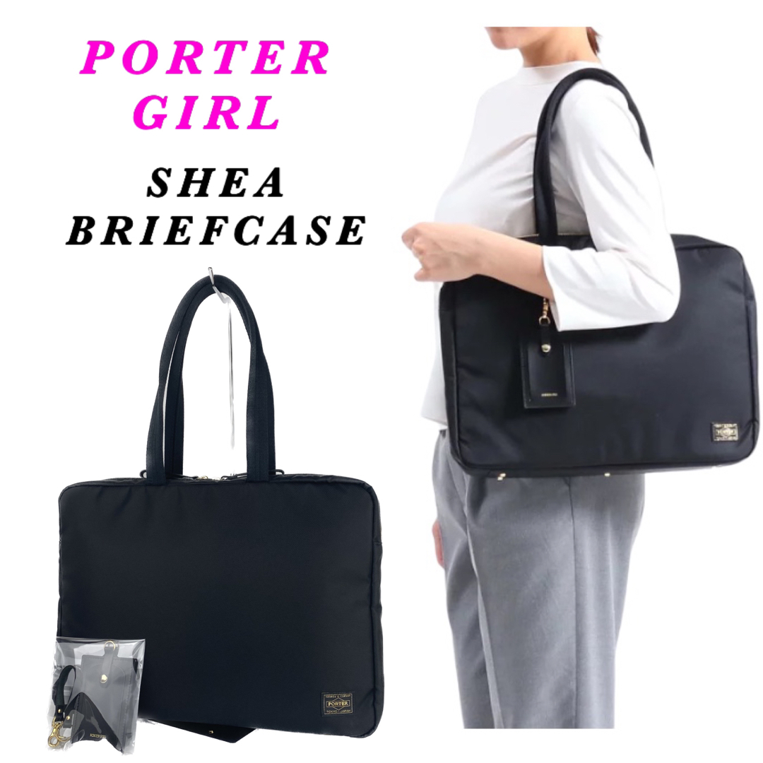 ナイロンポリエステルツイル裏【美品】PORTER GIRL / SHEA BRIEFCASE / ブラック