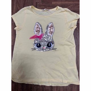 新品エイチアンドエムH\u0026Mうさぎ蝶レース長袖Tシャツ135-140cm花畑ロンT