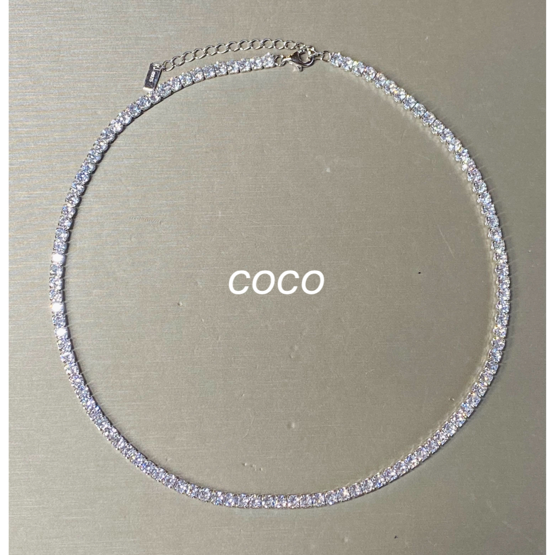 最高級人工ダイヤモンド　3mmテニスネックレス　チョーカー sona    レディースのアクセサリー(ネックレス)の商品写真