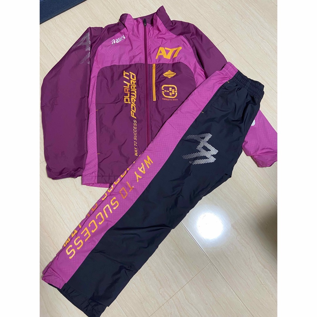 asics - アシックス A77 ウインドブレーカー 上下セットアップ の通販 ... アシックス ウィンドブレーカー セットアップ