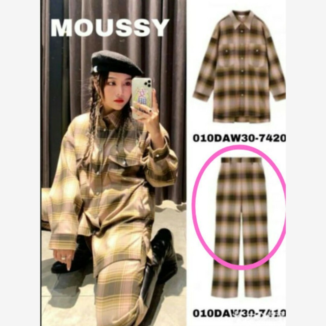 moussy(マウジー)のマウジ   タグ付き  TARTAN CHECK FLARE パンツ6 レディースのパンツ(カジュアルパンツ)の商品写真