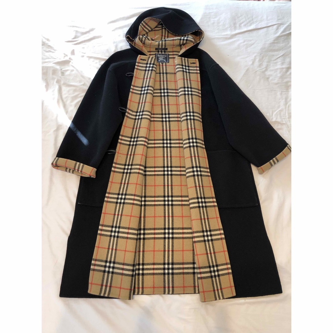 BURBERRY(バーバリー)のBURBERRYs バーバリー　ロングコート/ ダッフル ブラック/ノバチェック レディースのジャケット/アウター(ダッフルコート)の商品写真