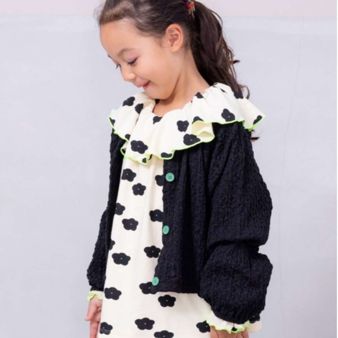 MARKEY'S(マーキーズ)のCALMIA　シャーリング2WAYブラウス キッズ/ベビー/マタニティのキッズ服女の子用(90cm~)(カーディガン)の商品写真