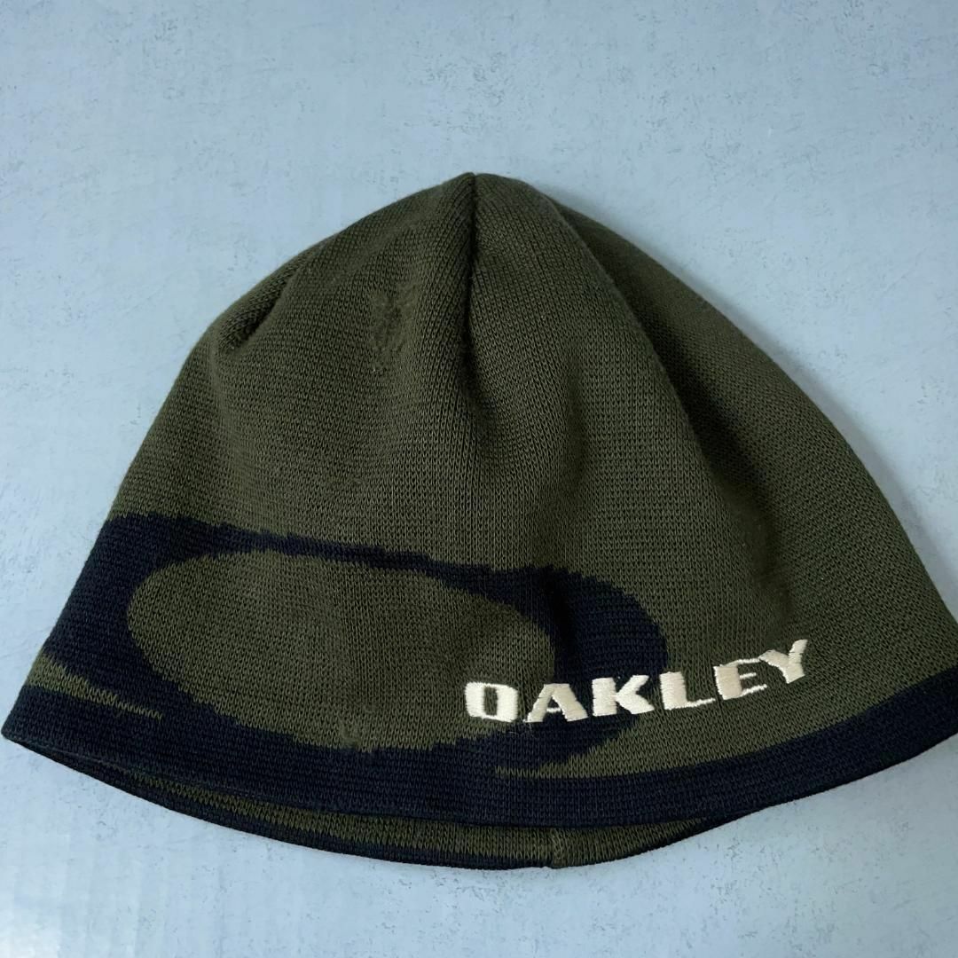 00s OAKLEY オークリー ビーニー ニット帽 Y2K TECH カーキ | フリマアプリ ラクマ