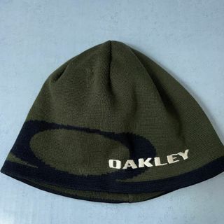 00s OAKLEY オークリー ビーニー ニット帽 Y2K TECH カーキ