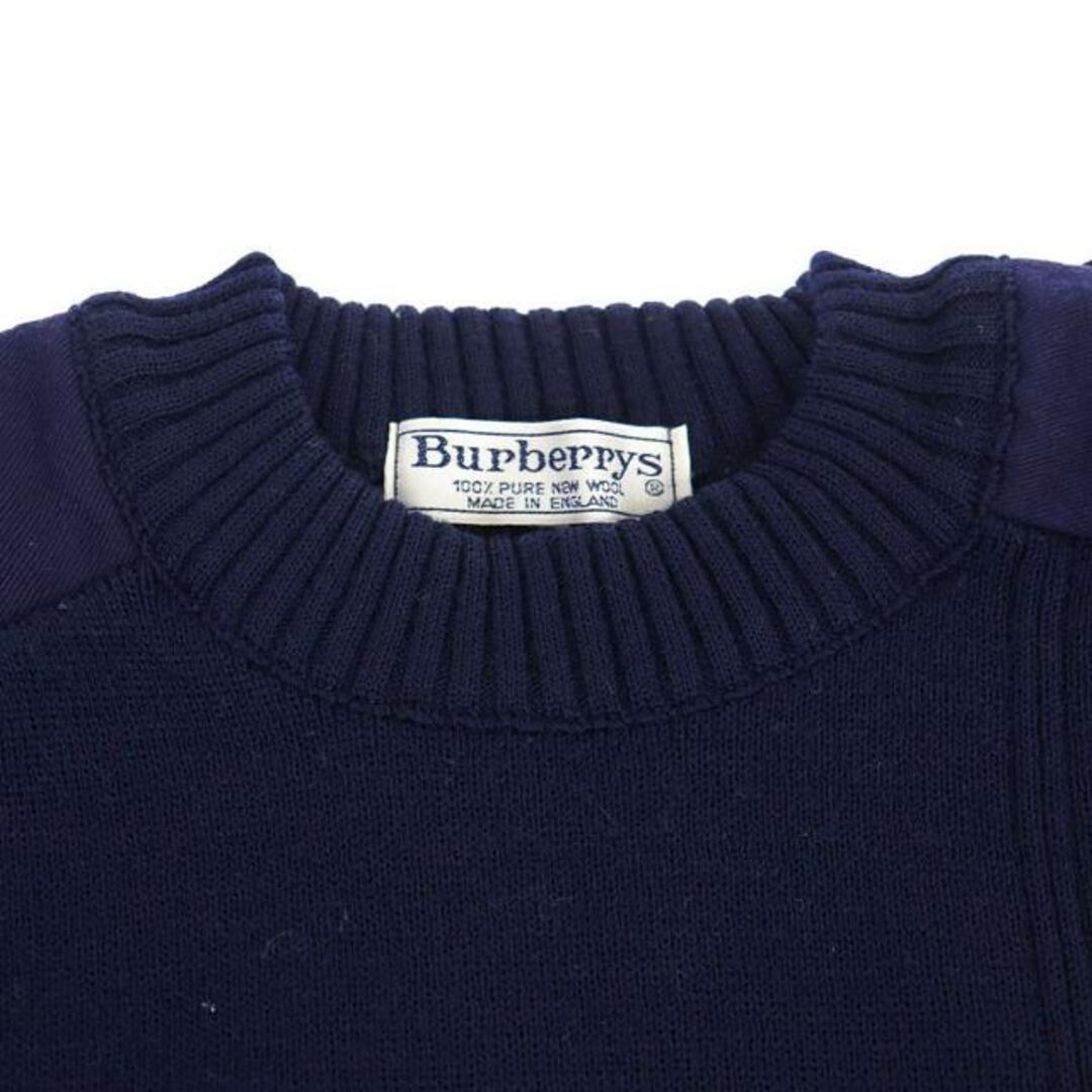 BURBERRY - バーバリー ニットセーター サイズM 中古 ネイビー ウール