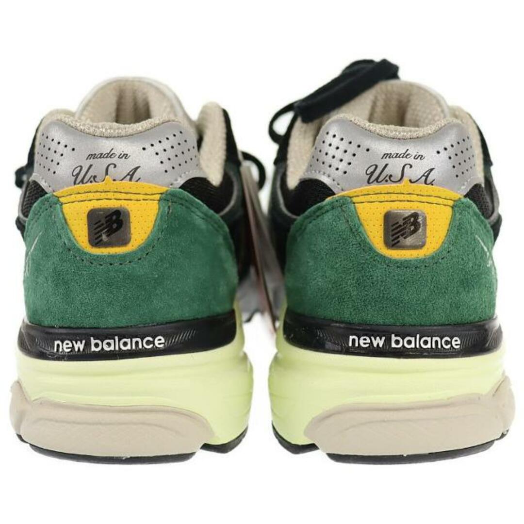 New Balance(ニューバランス)のニューバランス スニーカー 990v3 M990CP3 中古 サイズ26cm ブラック グリーン New Blance 【中古】 | 靴 ファッション 黒 緑 メンズ シンプル カジュアル ランクSA メンズの靴/シューズ(スニーカー)の商品写真