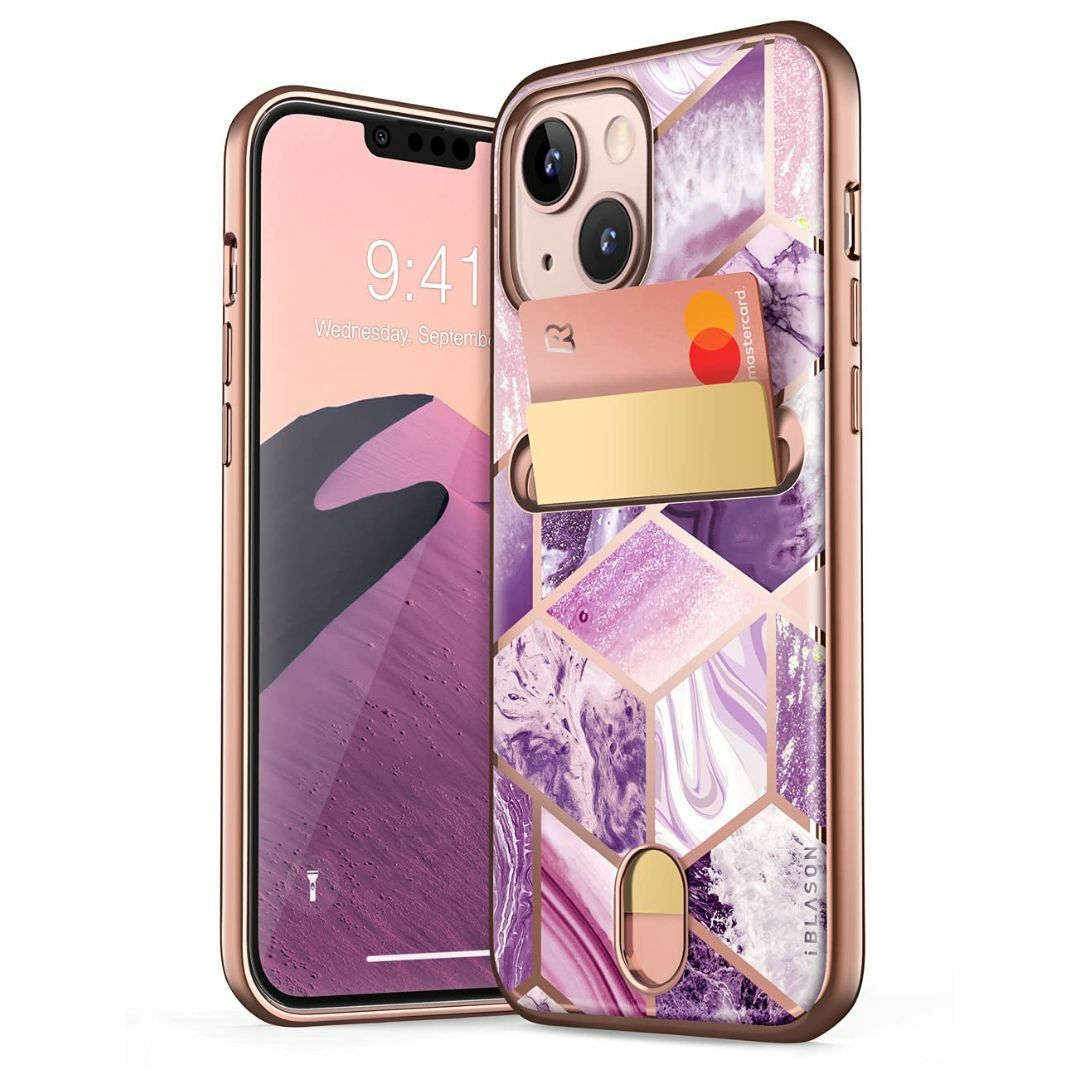 【色: 紫】i-Blason iPhone13 ケース 6.1インチ 2021
