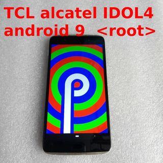 ティーシーエル(TCL)の[ROOT]TCL alcatel idol4 Android9 銀(スマートフォン本体)