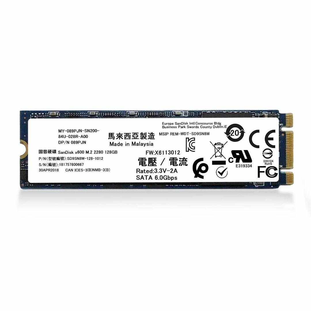 【スタイル:LE0.95A】SSD M.2 2280 128GB SATA 6.