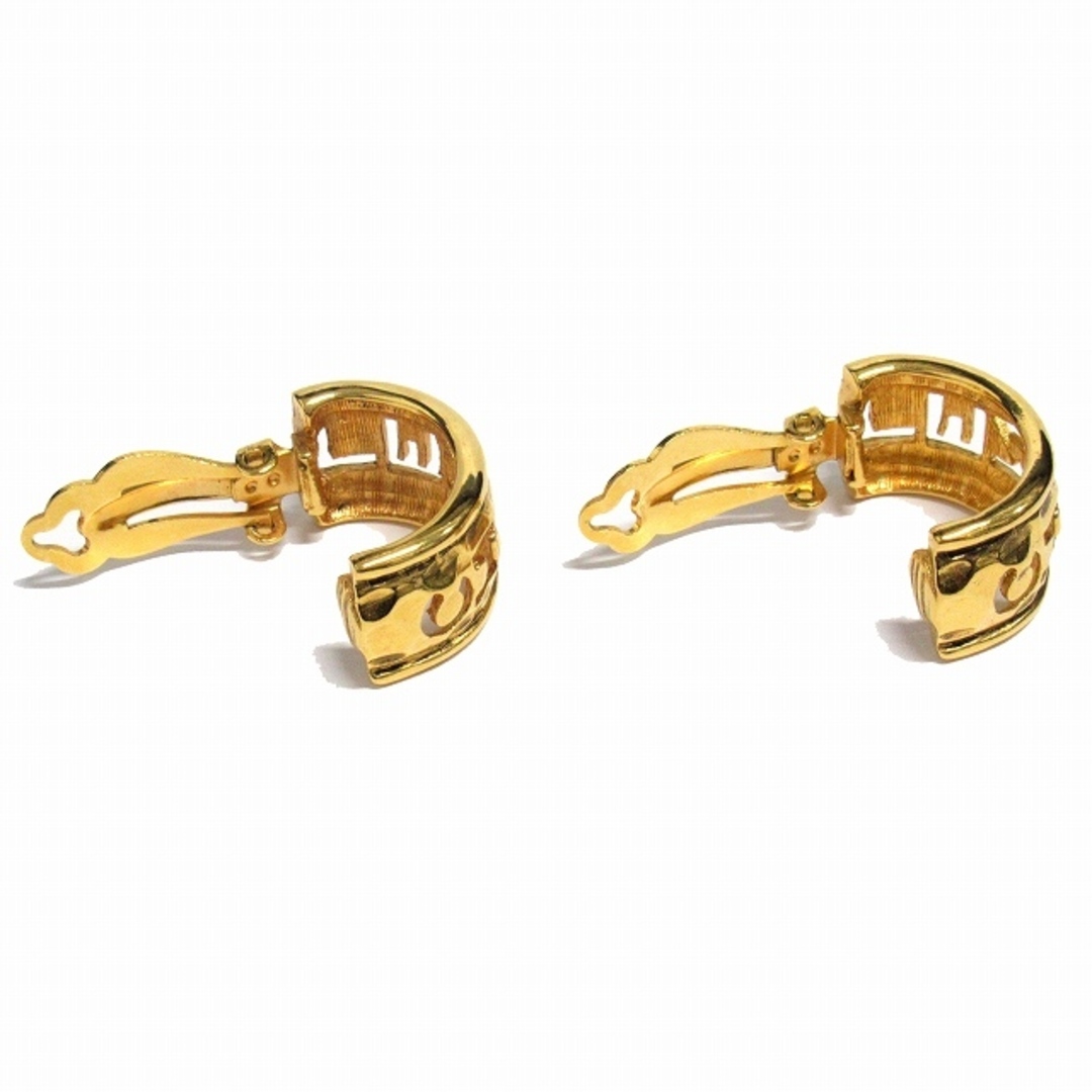 美品 シャネル vintage CHANEL ロゴ カッティング イヤリング■9 美品 シャネル vintage CHANEL ロゴ カッティング イヤリング■9