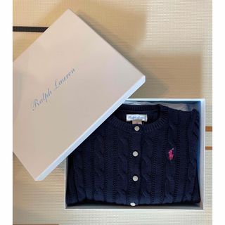 ラルフローレン(Ralph Lauren)の値下げ中【新品未使用】箱付き/ラルフローレン/ペプラムカーディガン/12m(カーディガン/ボレロ)