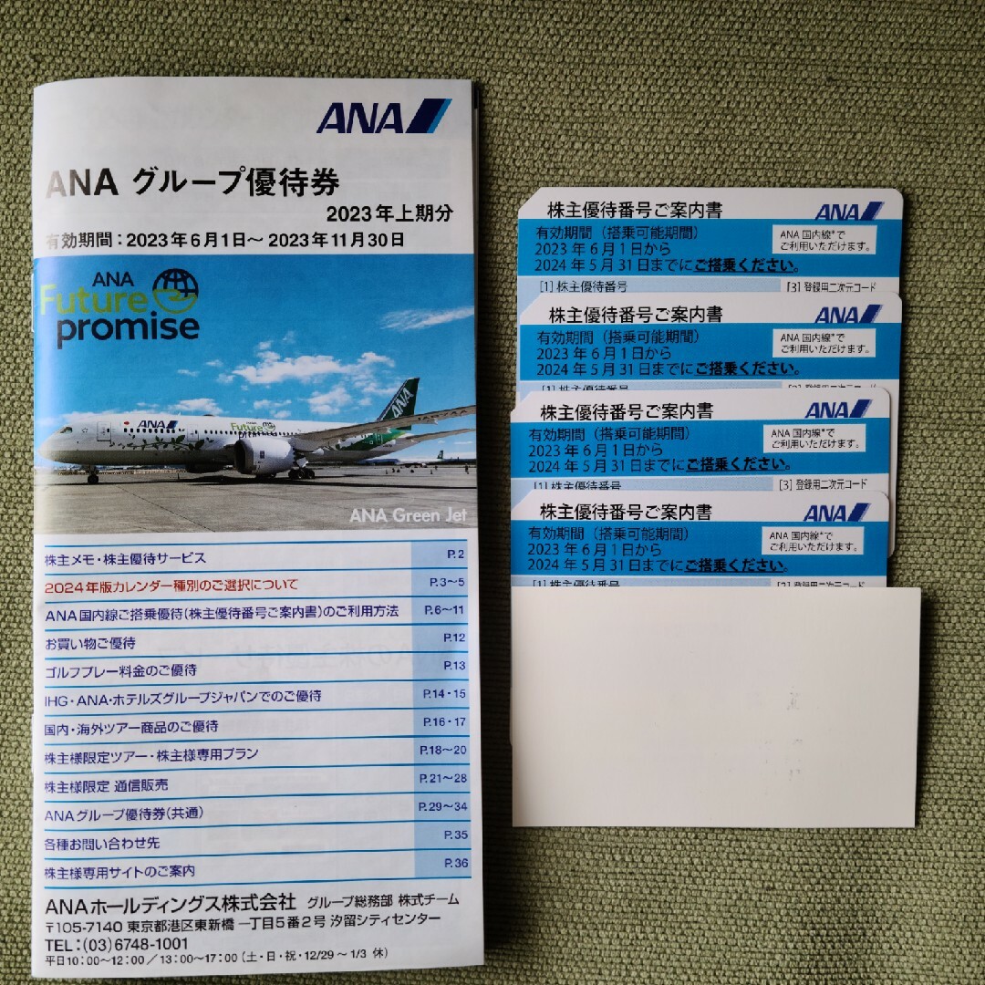 ANA(全日本空輸)(エーエヌエー(ゼンニッポンクウユ))の全日空国内線　搭乗優待券 チケットの優待券/割引券(その他)の商品写真