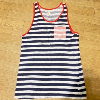 フォーエバートゥエンティーワン(FOREVER 21)のメンズタンクトップ Forever21 ボーダータンクトップ インナー(タンクトップ)