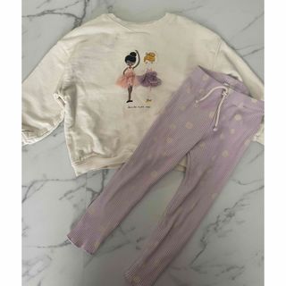 ザラキッズ(ZARA KIDS)のZARAキッズ　トップス　パンツ(Tシャツ/カットソー)