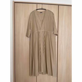 極美品△正規品 JIL SANDER NAVY ジルサンダー ネイビー レディース 長袖 ハイネック 異素材切替デザイン ドッキングワンピース 紺色 XS　e06-st30303-49