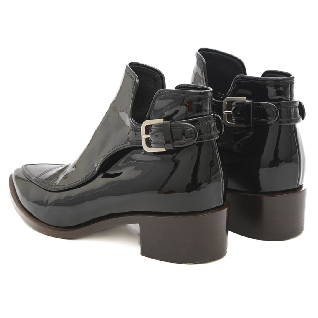 CHANEL(シャネル)のシャネル ショートブーツ エナメル ブラック G29581 #37.5C レディースの靴/シューズ(ブーツ)の商品写真