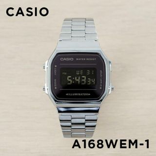 カシオ(CASIO)の【並行輸入品】【日本未発売】CASIO STANDARD MENS カシオ スタンダード A168WEM-1 腕時計 時計 ブランド メンズ キッズ 子供 男の子 チープカシオ チプカシ デジタル 日付 カレンダー シルバー 銀 ブラック 黒 メタル 送料無料(腕時計(アナログ))