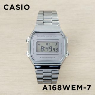 カシオ(CASIO)の【並行輸入品】【日本未発売】CASIO STANDARD MENS カシオ スタンダード A168WEM-7 腕時計 時計 ブランド メンズ キッズ 子供 男の子 チープカシオ チプカシ デジタル 日付 カレンダー シルバー 銀 メタル 送料無料(腕時計(アナログ))